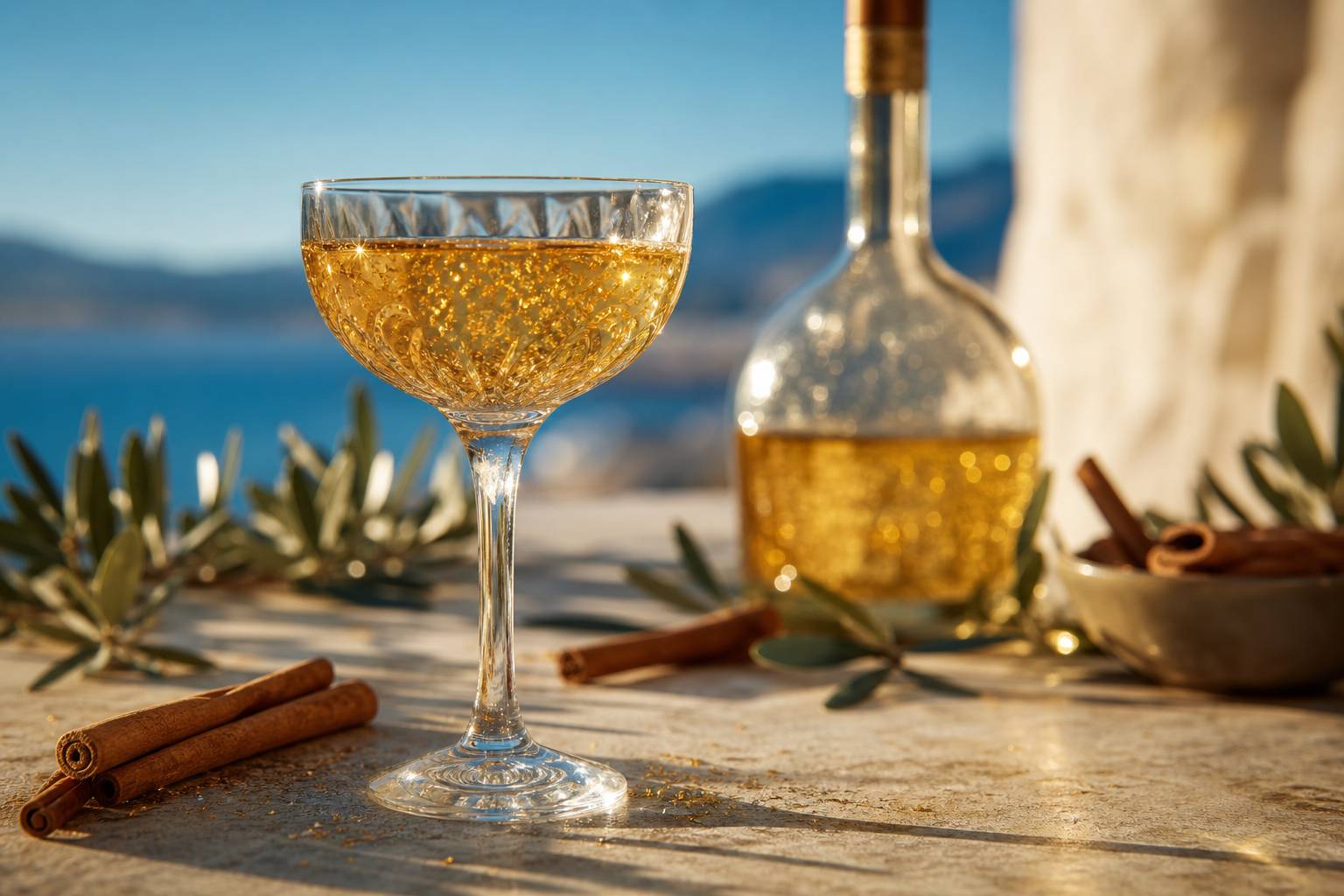 Liqueur doree Goldschlager a la cannelle avec paillettes d or
